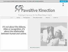 Tablet Screenshot of pawsitivekinection.com